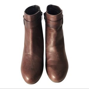 AEROSOLES INEVITABLE (BROWN LEATHER) PULL-ON BOOTS